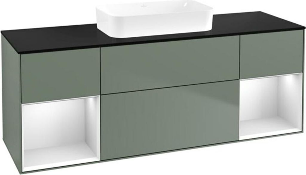 V&B Waschtischunterschrank Finion 160x60,3x50,1cm, Rg w m Lac, Oli. m Lac