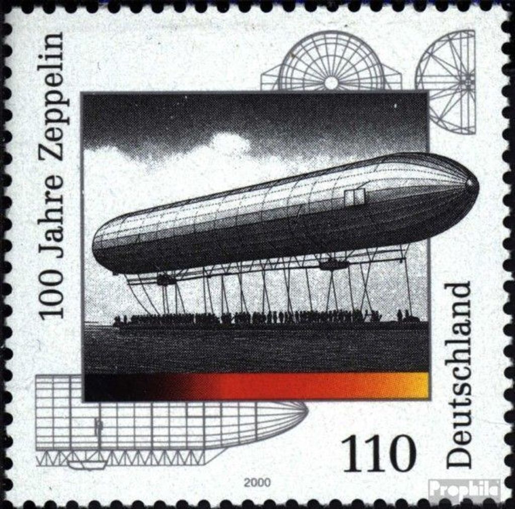 Briefmarken BRD (BR.Deutschland) 2000 Mi 2128 (kompl.Ausg.) postfrisch Zeppelin-Luftschiffe