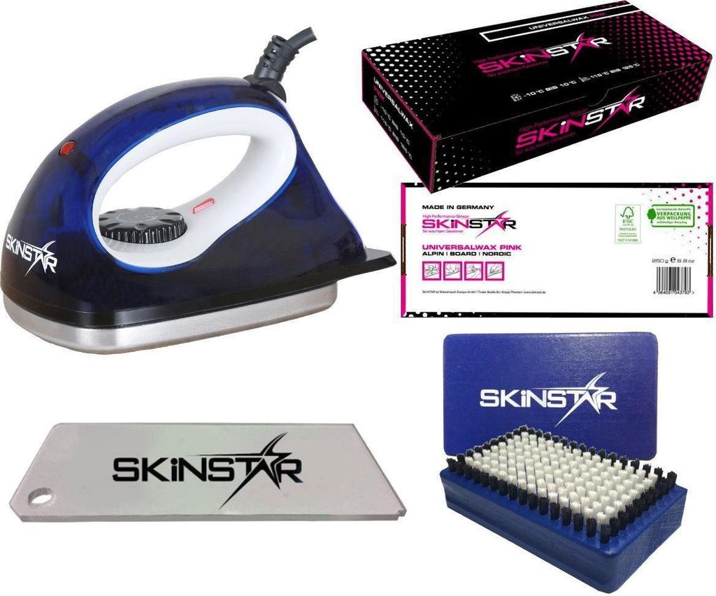 SKINSTAR Skiwax Starter Set Skiwachs ALL IN ONE 4-teilig blue - Set-Angebot: Starter Set 4-teilig