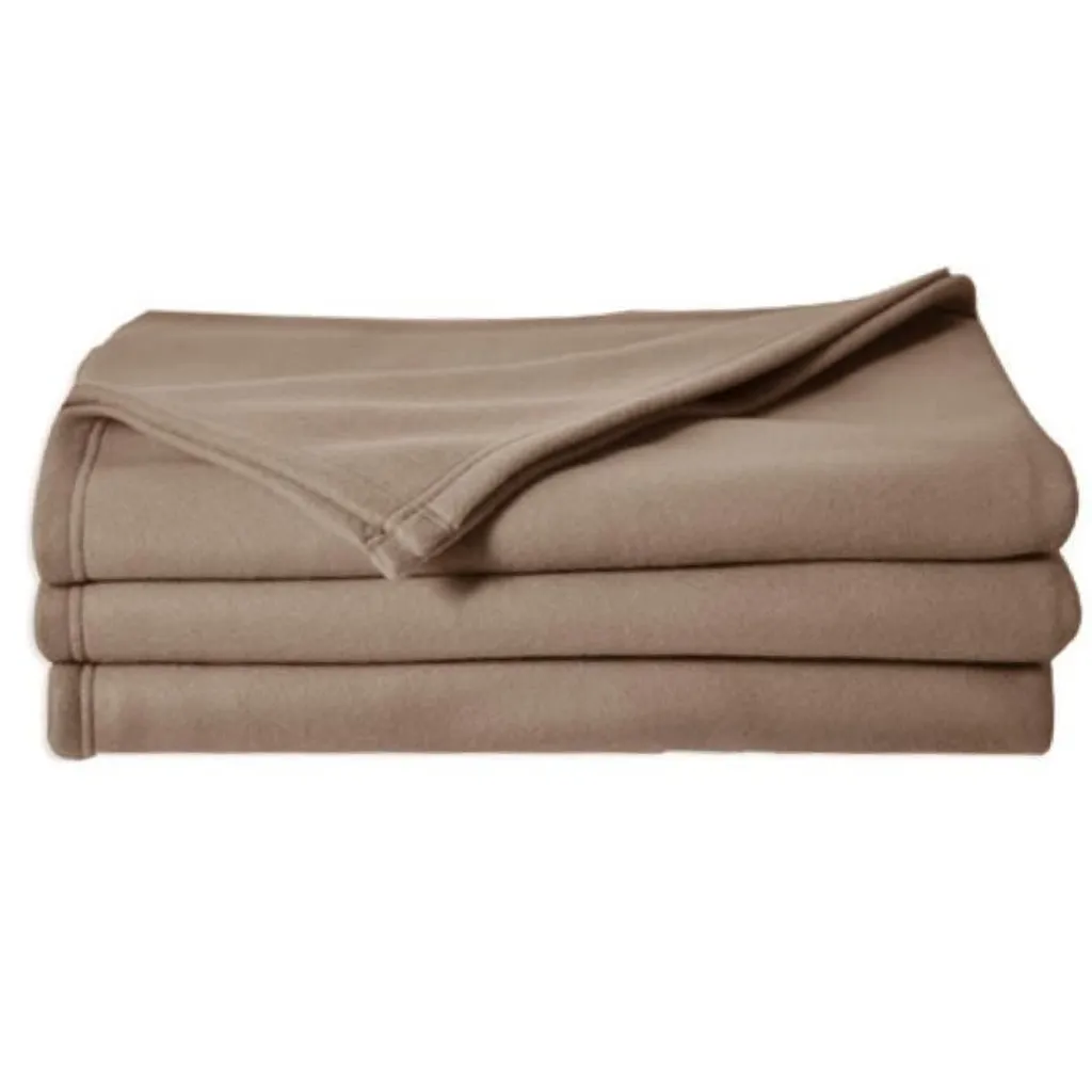 Couverture polaire POLECO Taupe 240 anti-froid lavable et durable