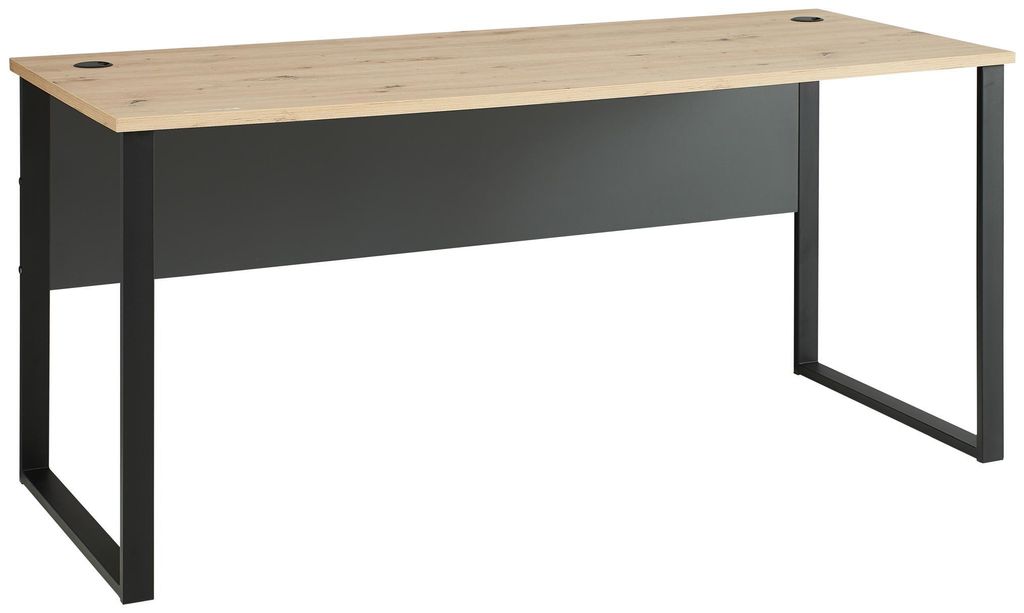 Schreibtisch MEMPHIS Artisan Eiche - Metallgestell schwarz 170 x 73 cm