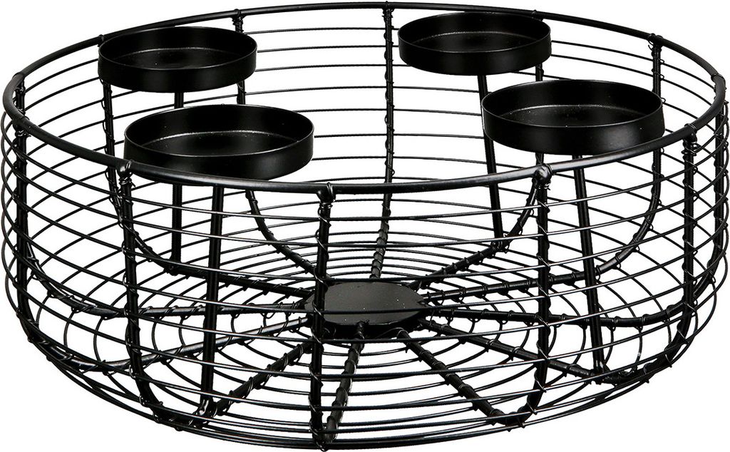 Gilde Adventsleuchter "Basket" 69743