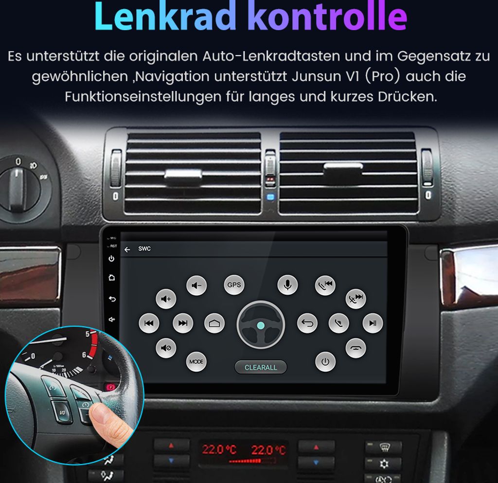 9 "Android13 Autorádio pre BMW E39 radu 5 GPS Navi BT WIFI Obrázok produktu 6