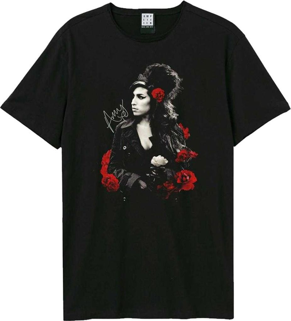 Amplified - "Poses With Roses" T-Shirt für Herren/Damen Uni GD4113 (S) (Schwarz)