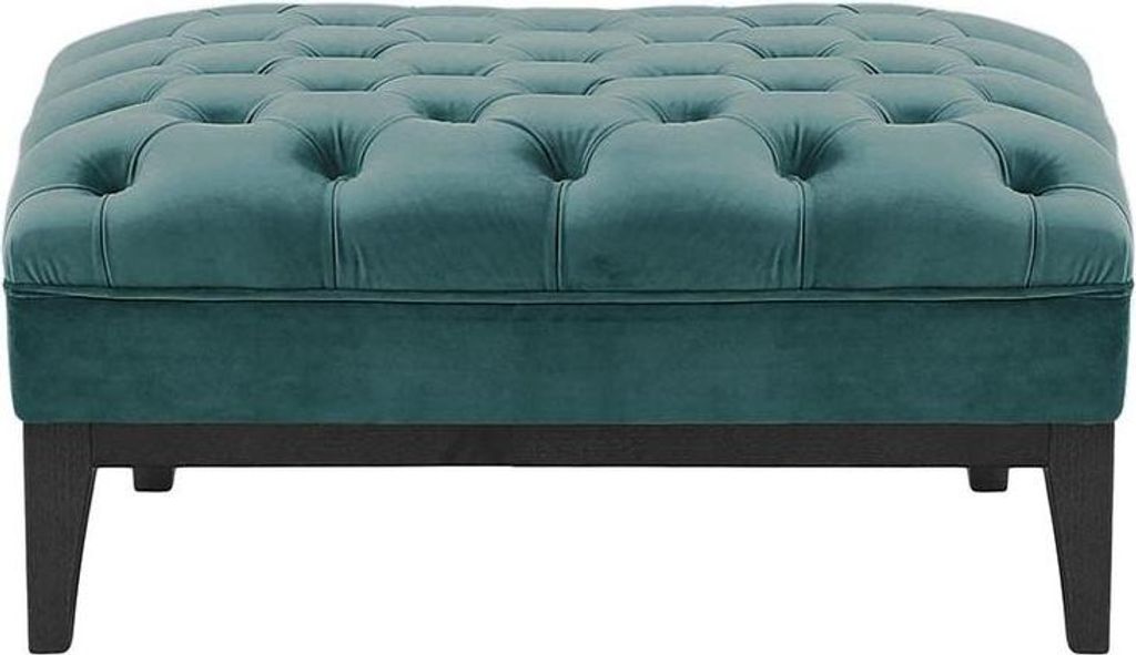 Polsterhocker Chesterfield Modern Wood-Velluto 12-schwarz