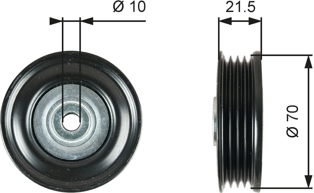 Poulie de renvoi courroie accessoire pour Opel Agila B Gates T36747