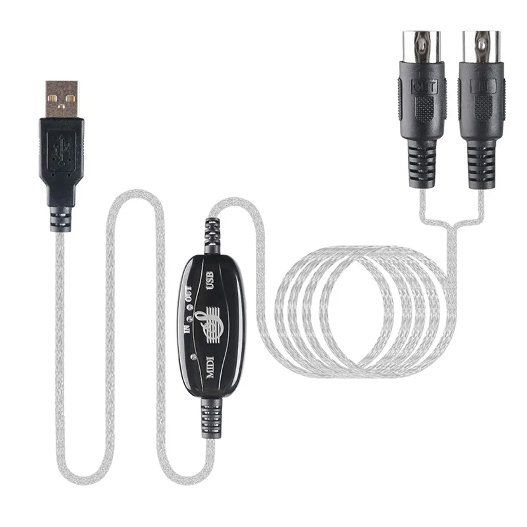 Câble MIDI USB pour Connecter Synthétiseur au PC MAO Enregistrement
