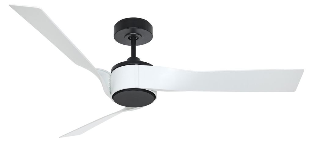 Energiespar Deckenventilator mit Fernbedienung Eco Revolution Nachtschwarz / Weiß