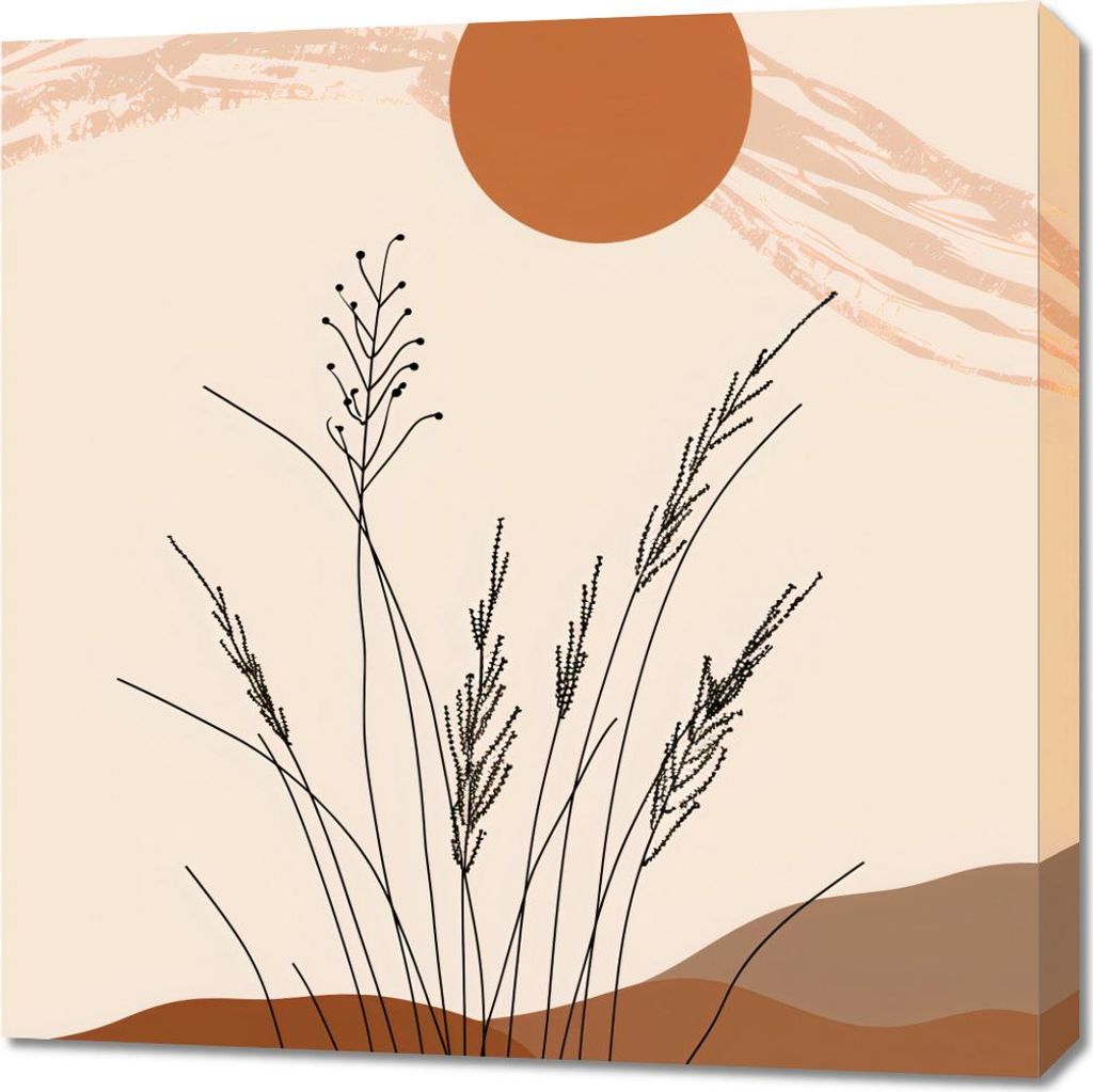 Bild 70x70cm Goldene Halme