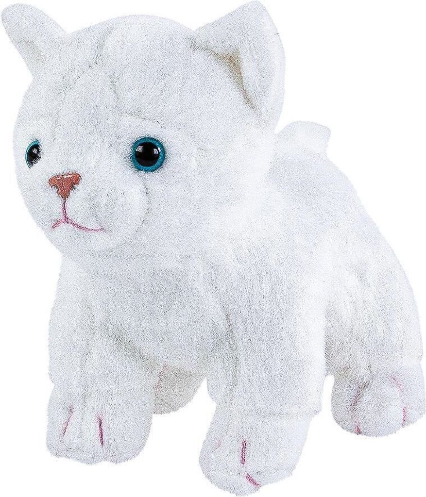 Kuscheltier Katze weiß 14 cm Stoffkatze Produktbild 