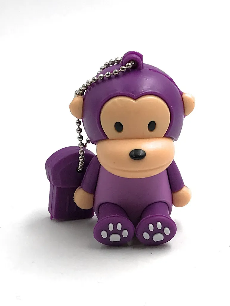 Clé USB 128 Go pour Étudiant et Bureau - Singe Marrant USB 3.0 Violet