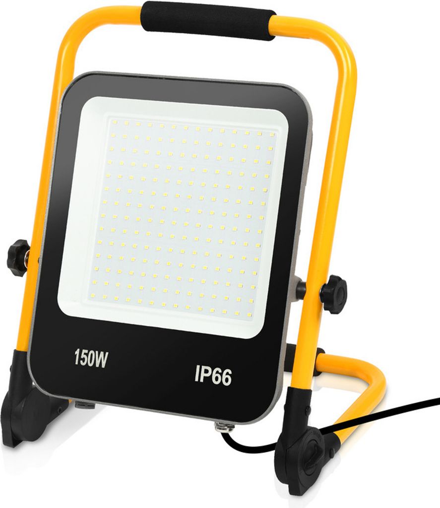 LED Baustrahler Fluter stativ 6000K Austellenlampe LED Fluter Floodlight IP66 150W