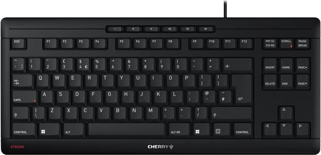 Clavier TKL Filaire Cherry JK-8600GB-2 Noir avec Touches Silencieuses