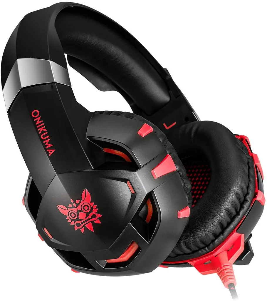 Casque Gaming Stéréo LED Rouge K2A Son Immersif avec Micro Antibruit PC - 7