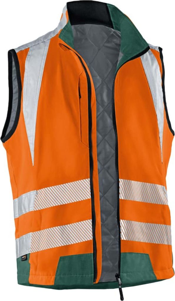 KÜBLER unisex Warnweste REFLECTIQ orange, moosgrün Größe S