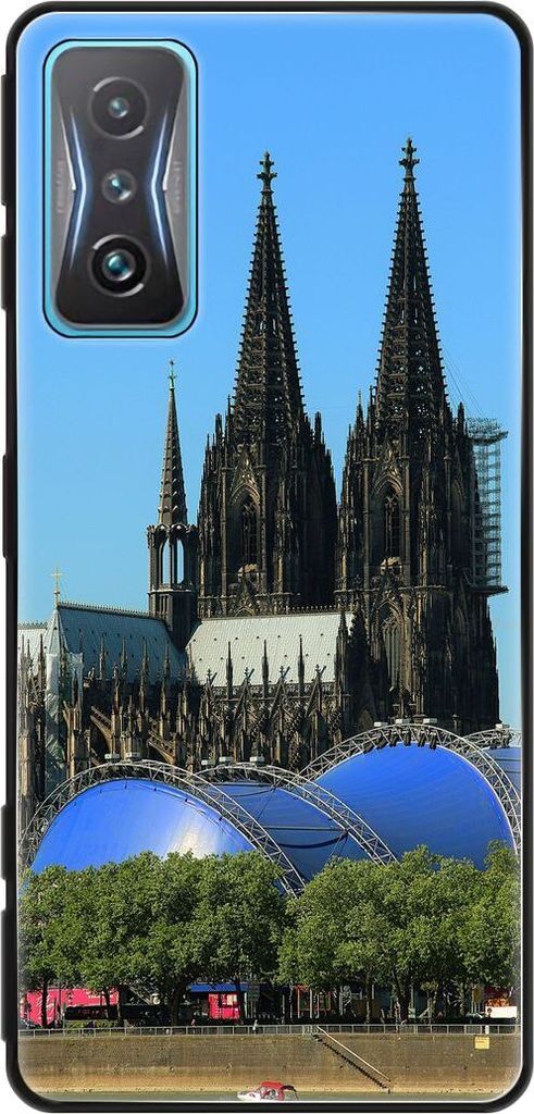 König Design Hülle kompatibel mit Xiaomi Redmi K50 Gaming Kunststoff Soft Handyhülle - Handy Case Kölner Dom