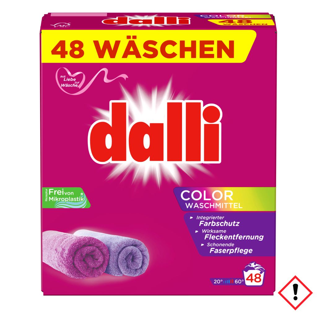 Dalli Colorwaschmittel 3,12 kg (48 WL) Produktbild 