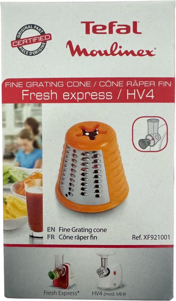 Moulinex Reibe fein Orange, Raspeltrommel, Presskegel für DJ7... Fresh Express HV4 Schnitzelwerk - XF921001