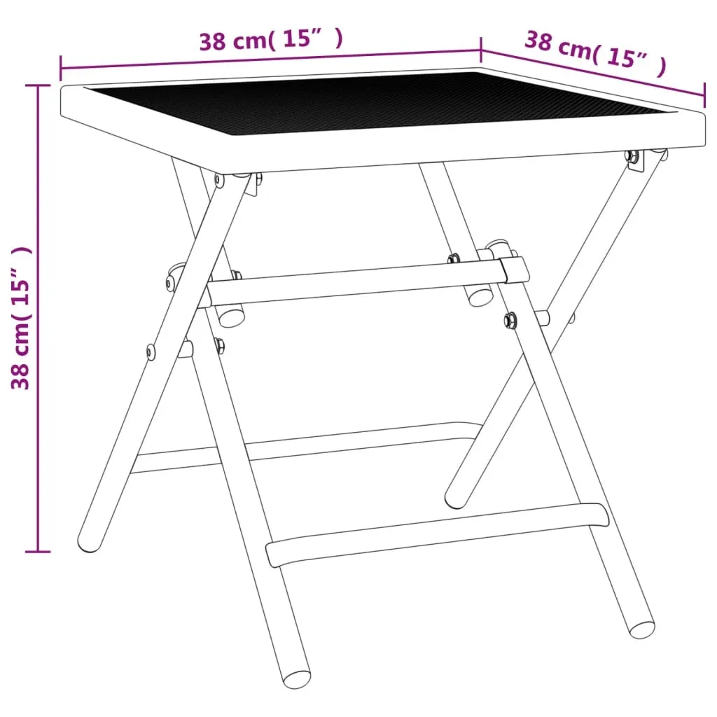 Table d'appoint pliable anthracite en acier : la solution pour petits balcons - 8