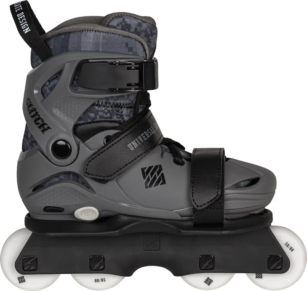 Patins USD Glitch pour enfant avec roues de stunt, roller gris durable