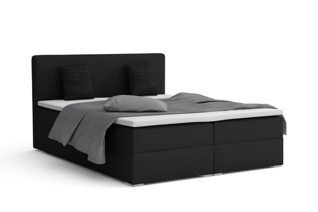 BOXBETT BELLO 160x200 in Velour Schwarz H3