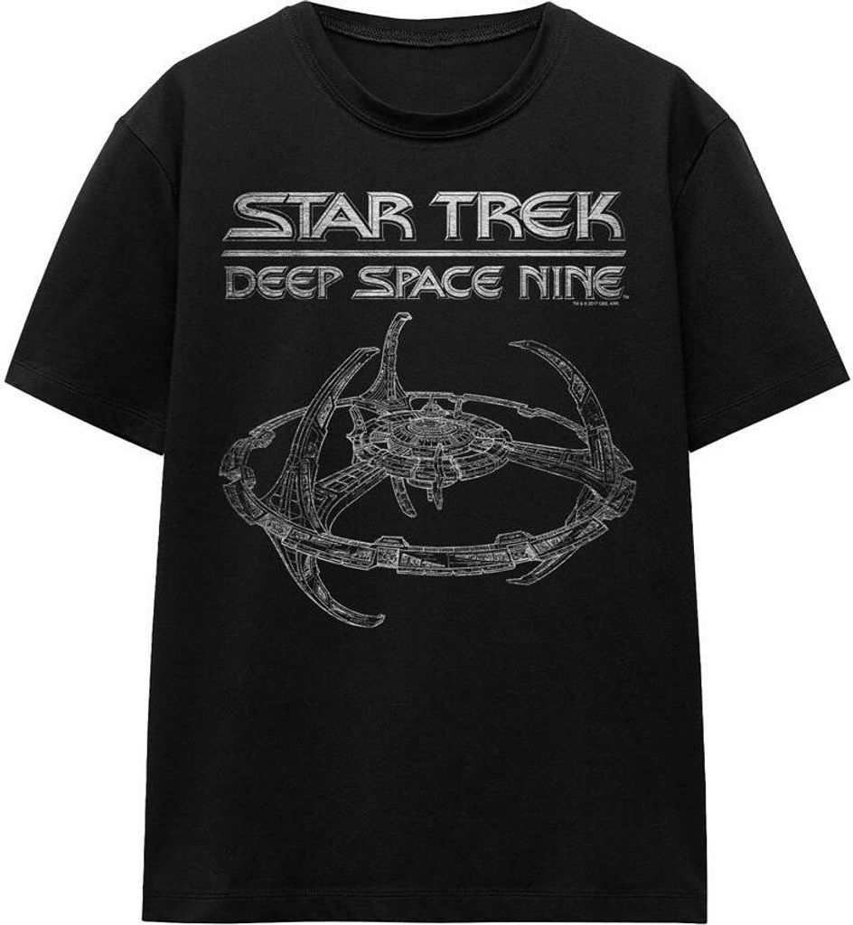 Star Trek - "Deep Space Nine Station" T-Shirt für Herren/Damen Uni TV16132 (XL) (Schwarz)