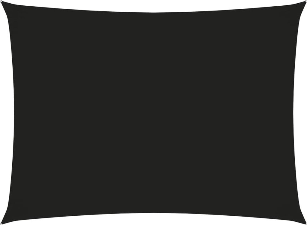 Ankonbej Sonnensegel Oxford-Gewebe Rechteckig 3x4,5 m Schwarz
