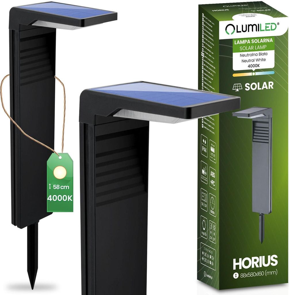 LUMILED solárne svetlo pre vonkajšiu záhradu IP44 odolné Obrázok produktu 