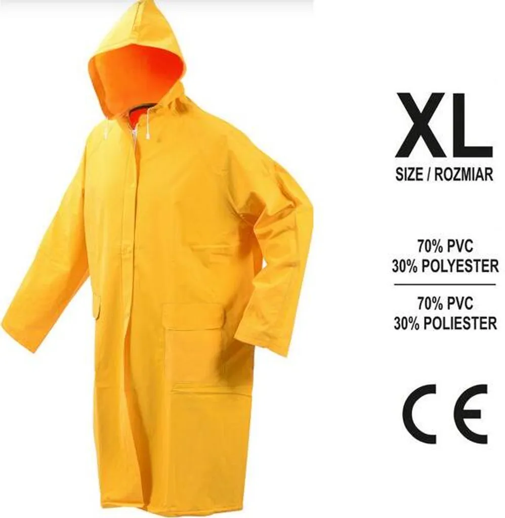 Vorel 74631 Giacca Antipioggia XL Gialla - DPI Classe 1 per Esterni