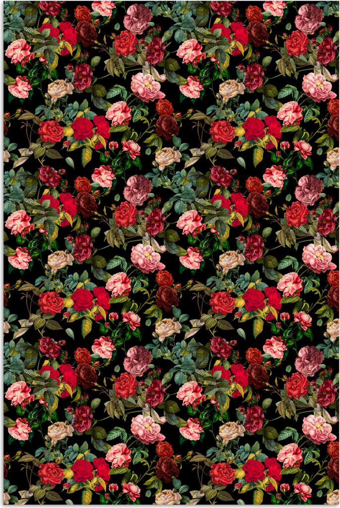 MuchoWow Poster Blumen - Rot - Rosen 20x30 cm - Papierdruck
