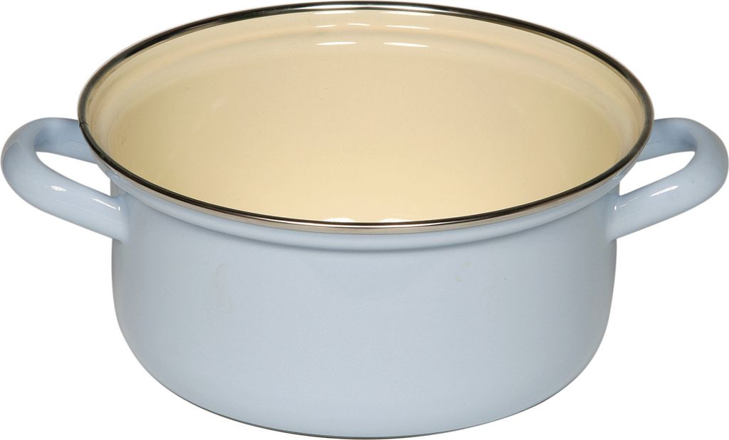 Riess Emaille Kasserolle Blau, 18 cm, 1,5 L, 8,9 cm Höhe, Produktbild 