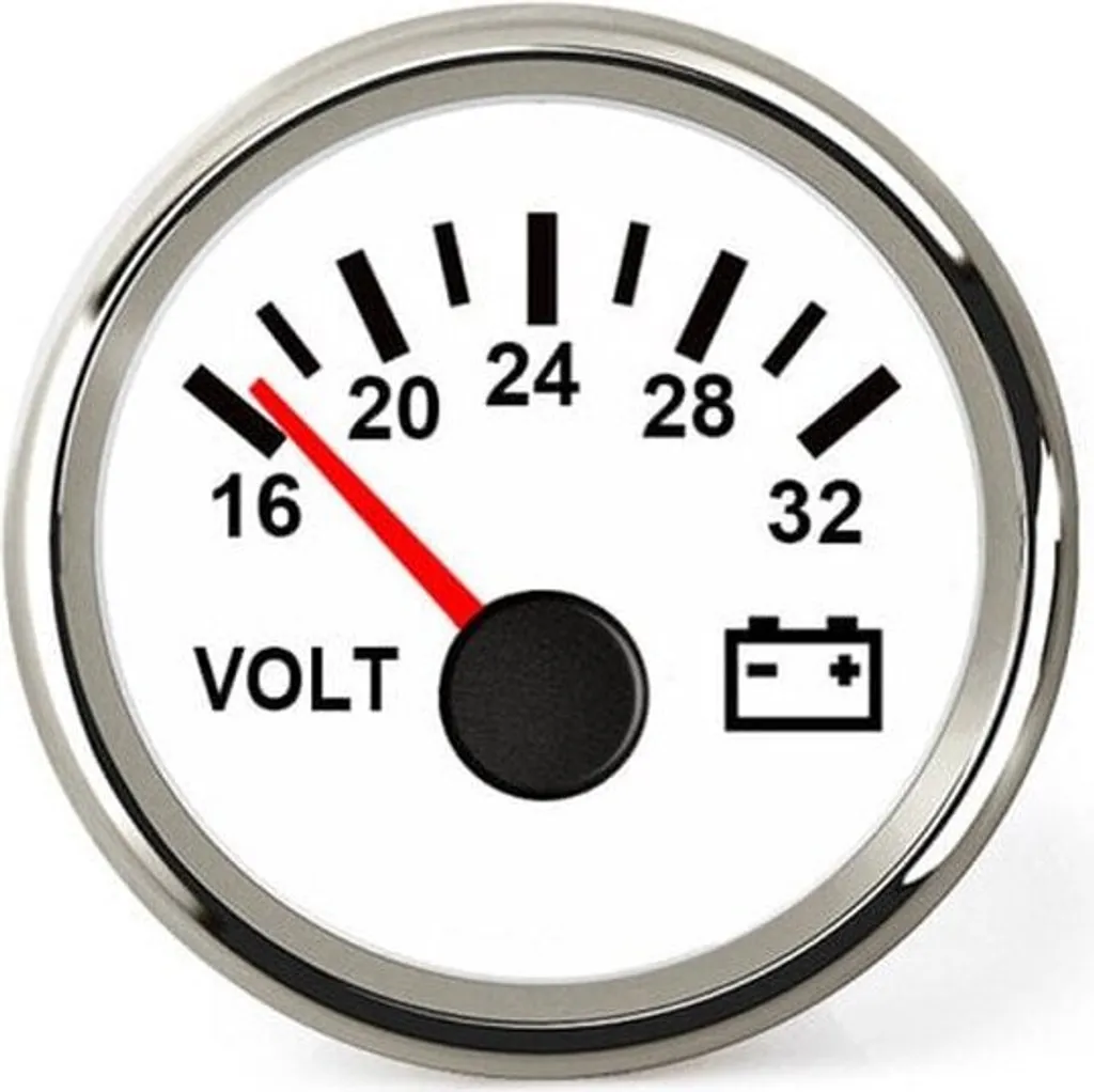 Indicateur de Tension Analogique Hollex 12V pour Bateau et Camping-car