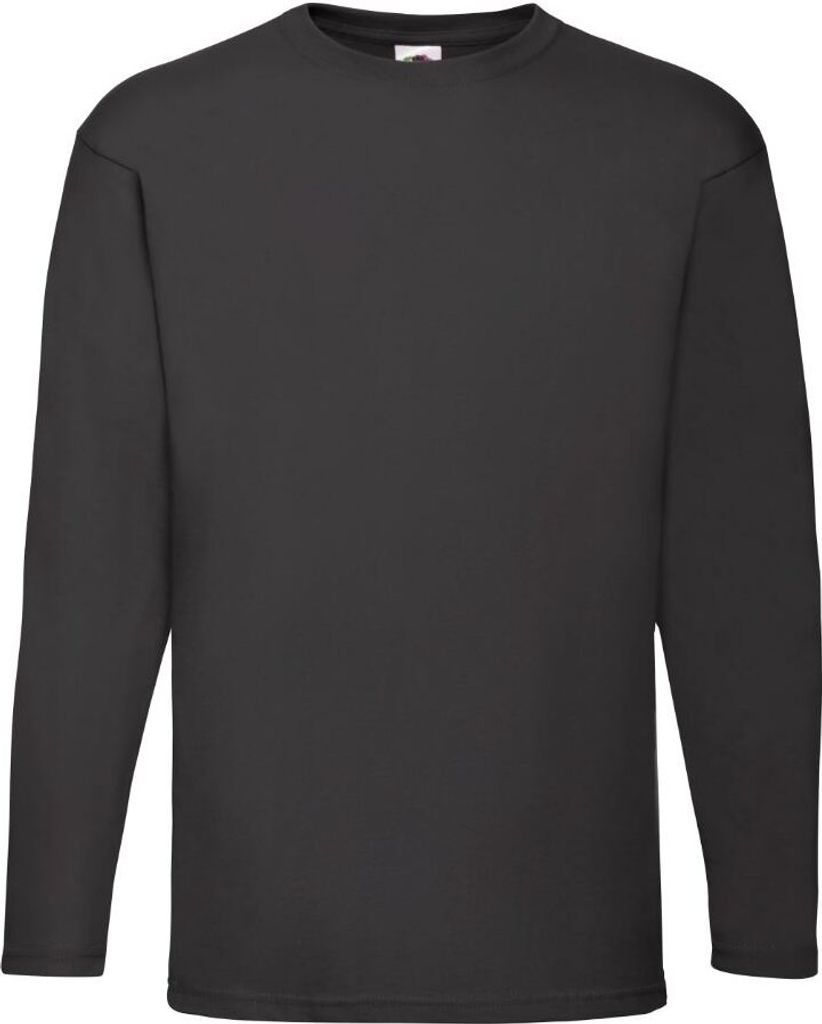 T-Shirt lange Ärmel Wertgewicht Long Ärmel T - Schwarz, M