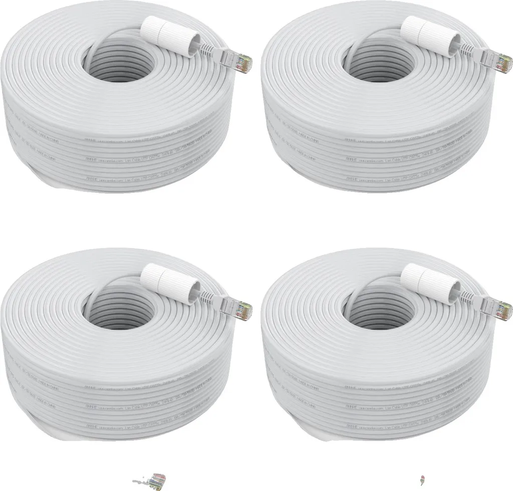 Câble Ethernet RJ45 30M : fini le Wi-Fi instable - Lot de 4 câbles 30.4M