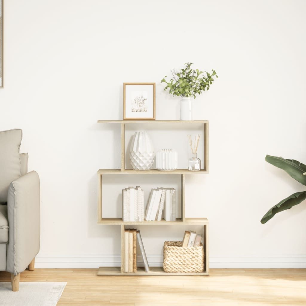 "im Sonderangebot" Raumteiler-Bücherregal 3 Fächer Sonoma-Eiche 70x24x97 cm - NeuMöbel9977579