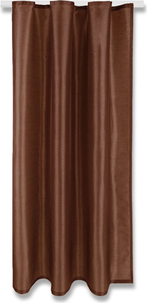 Gardine Alessia blickdicht mit Kräuselband, Maße: 140x175cm, Farbe: Braun