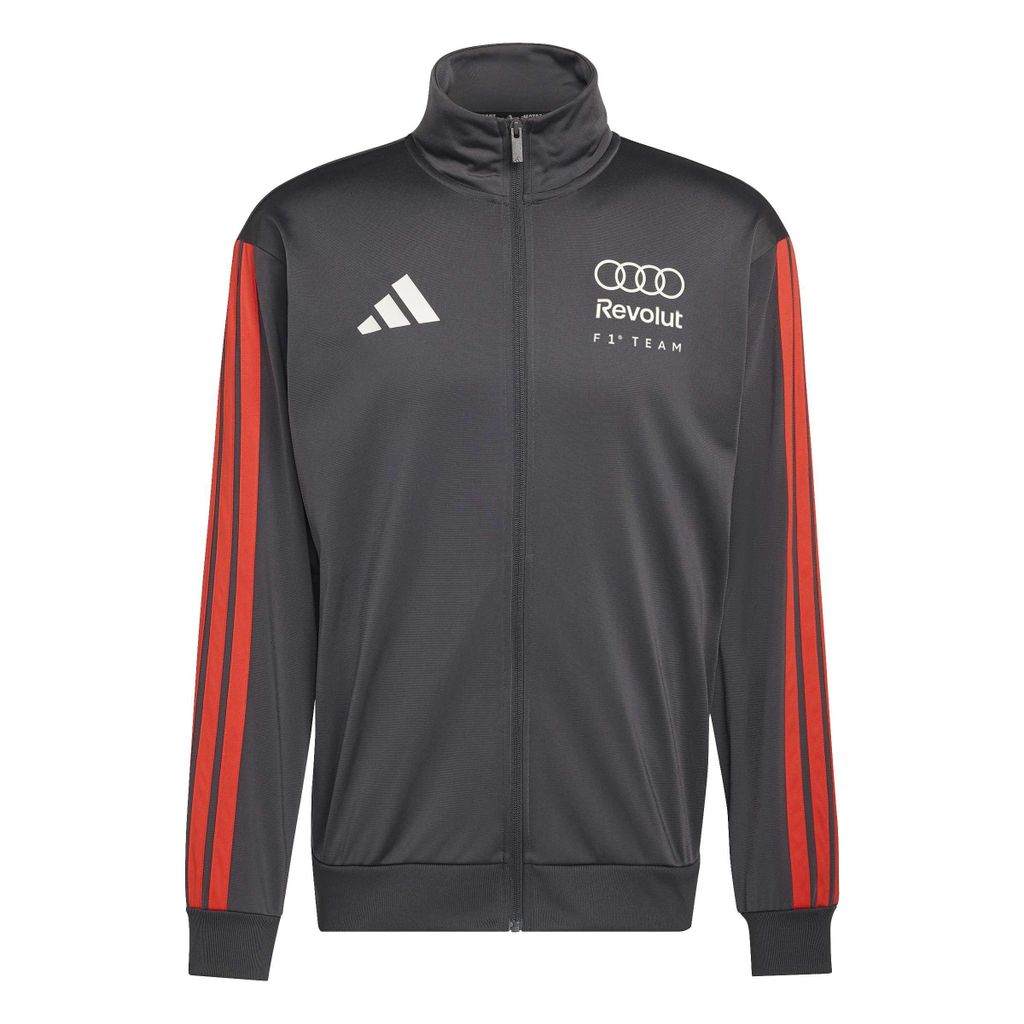 Original Audi Formel 1 Fan Track Top Jacket, Herren, Gr. XL, schwarz-grau