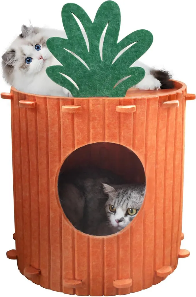 Panier chat lavable en feutre - Solution anti-stress et anti-griffes 40cm