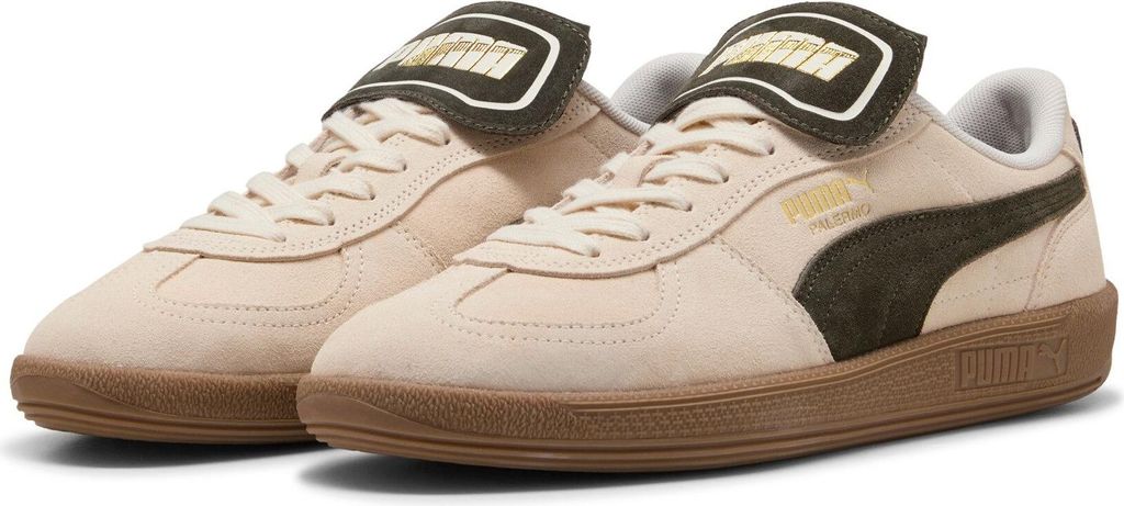 Puma Palermo Premium Suede - alpine snow-dark olive-puma gold, Größe:4,5