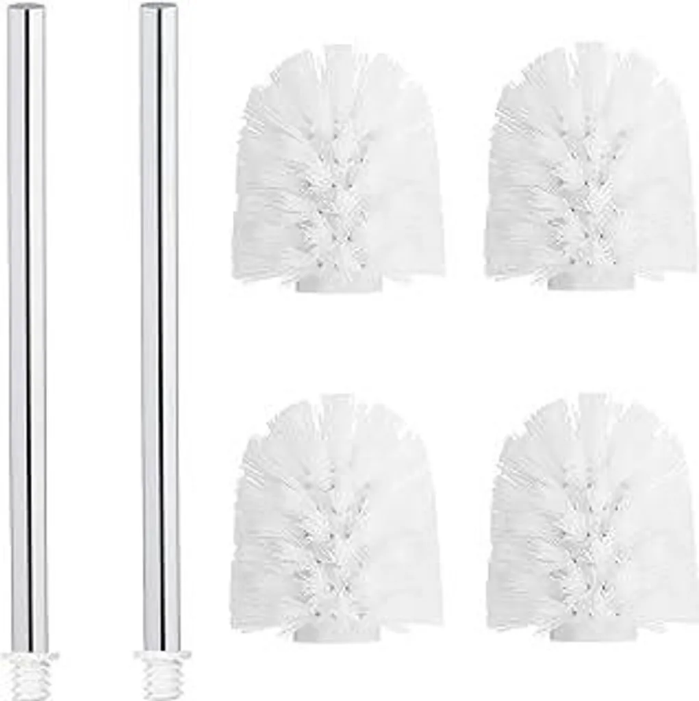 HOMSFOU Kit Riparazione Scopino WC | 2 Manici Con Connettore Filettato | Accessori Bagno Di Ricambio