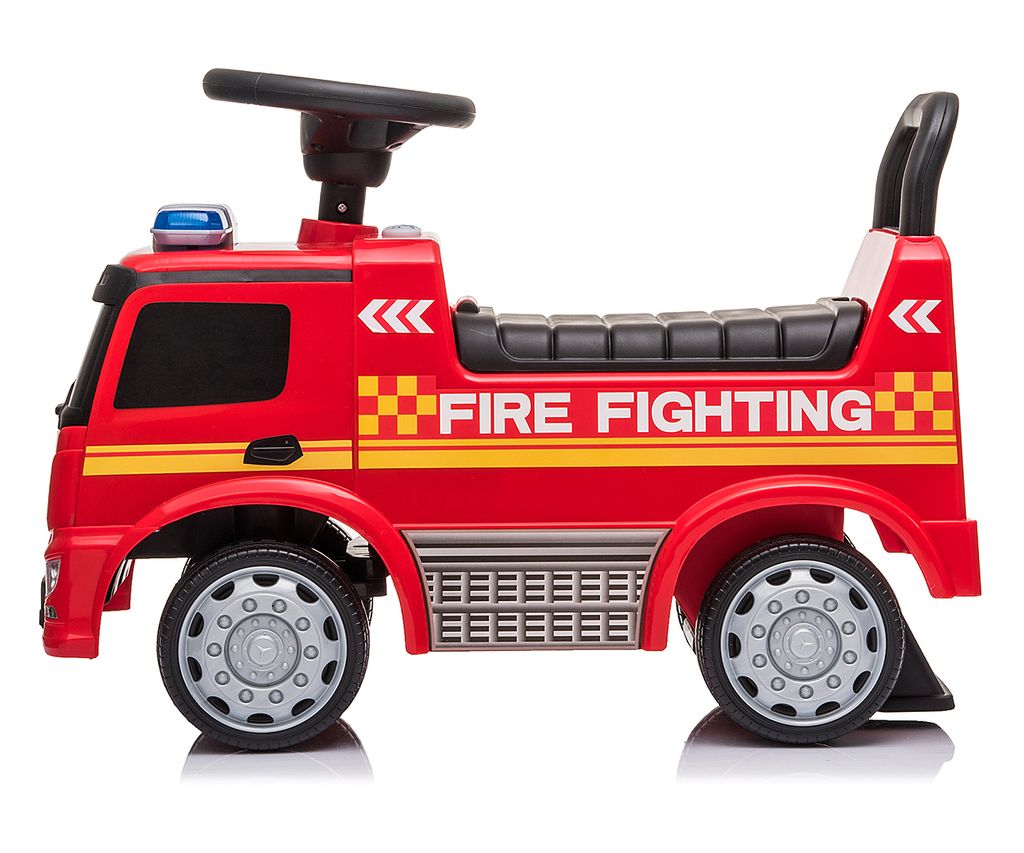 Mercedes-Benz Feuerwehrauto Rutschauto LED Rutscher  Kinderauto Lizenz NEU Rot 