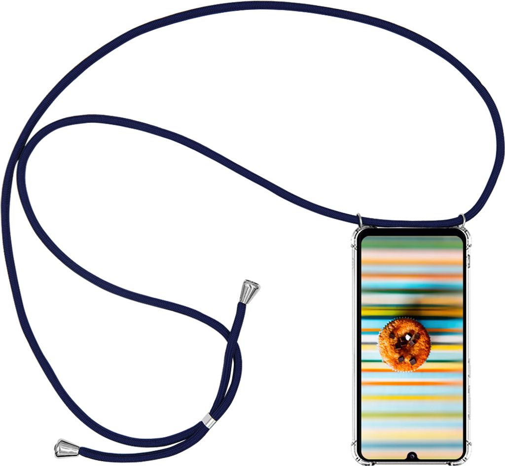 CLM-Tech Handykette kompatibel mit Samsung Galaxy Z Flip3 5G - Hülle mit Kordel zum Umhängen - Silikon Schutzhülle transparent mit Band Schnur, ...