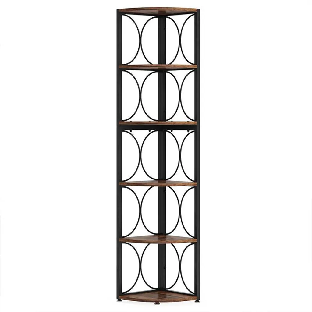 Étagère gain de place pour petits espaces, 6 niveaux, style industriel