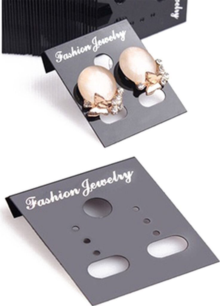100 Stück Kunststoff-Ohrring-Ohrstecker-Halter zum Aufhängen von Karten, Schmuckzubehör