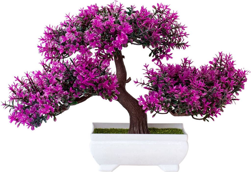 1Pc künstliche Blume Pine Tree Plant Photograph Prop-(Rosenrot)