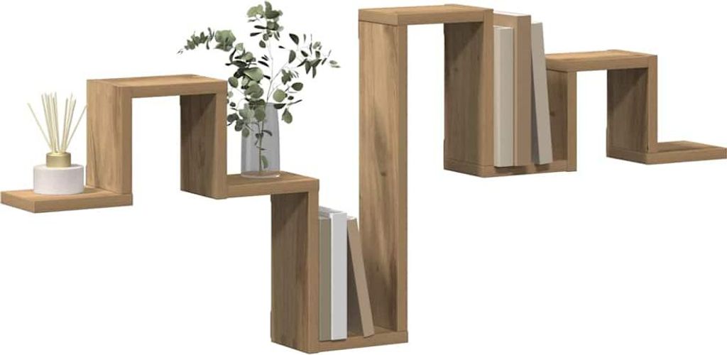 vidaXL Wandregal Wandmontiert Artisan-Eiche 104,5 x 43 x 10 cm