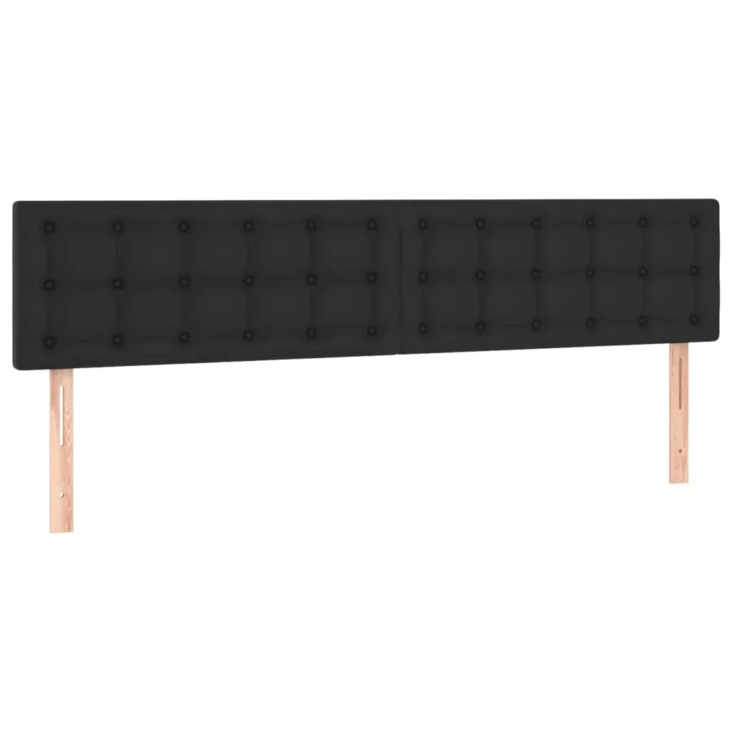 SYFAX™ Testiere 2 pz Nere 100x5x78/88 cm in Pelle finta