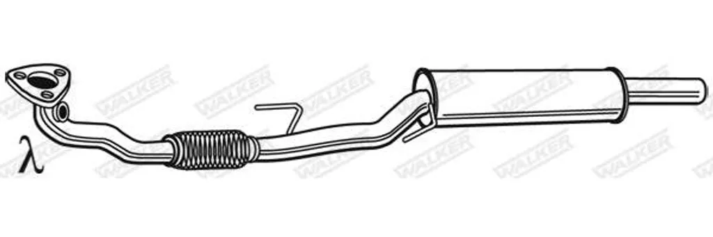 Silencieux central WALKER 23685 pour Fox - Remplacement OE 5Z0253059CM