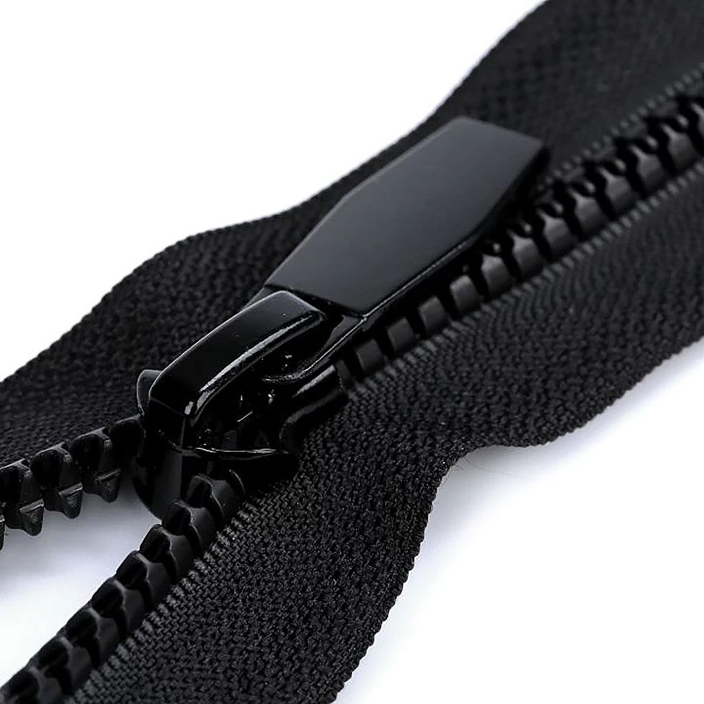 Reißverschluss 5mm 60-80cm teilbar m. Autolock runde Zähne Softshells Sportbekleidung, Größe:80cm, Farbe:schwarz