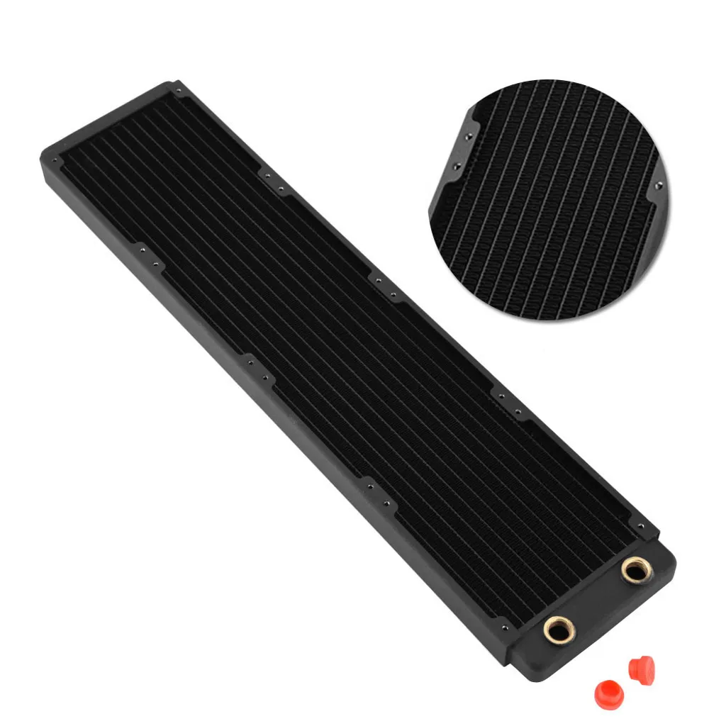 Échangeur de chaleur à liquide compact avec ailettes en cuivre dense - 5